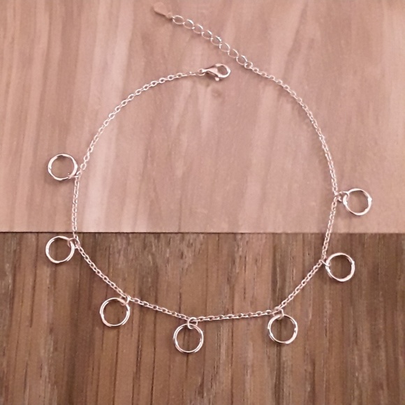 NEW S925 Anklet Circle  Bracelet - Picture 4 of 7